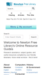 Mobile Screenshot of guides.newtonfreelibrary.net